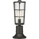 Helix 1 Light 18 inch Black Outdoor Pier Mounted Fixture