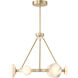 Zill LED 27.75 inch Lily Gold Chandelier Ceiling Light