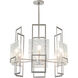 Geo 6 Light 31.3 inch Sterling Pendant Ceiling Light in Clear