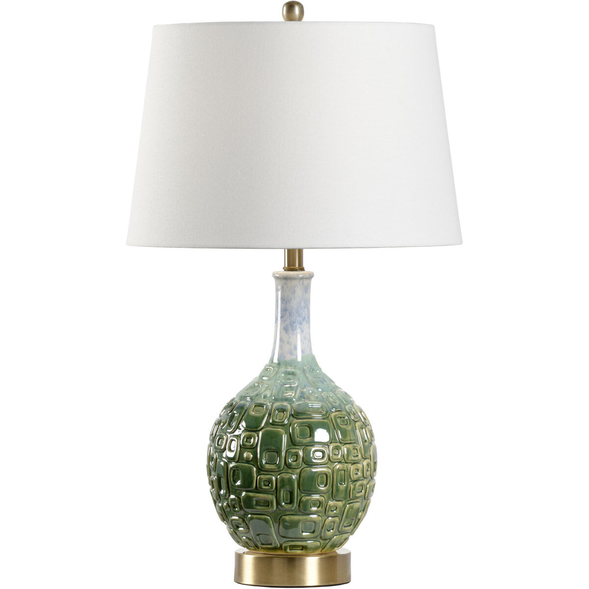MarketPlace 29 inch 100 watt Green Glaze Table Lamp Portable Light