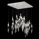 Beyond Kindjal LED 28 inch Polished Nickel Multi-Light Pendant Ceiling Light, Square Canopy