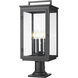 Hartwell 4 Light 24.75 inch Sand Black Outdoor Pier Mounted Fixture