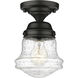 Vaughn 1 Light 6 inch Matte Black Flush Mount Ceiling Light