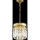 Contemporary Europa 1 Light Satin Gold Pendant Ceiling Light