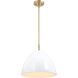 Biba 1 Light 15 inch Brushed Gold Pendant Ceiling Light