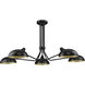 Bellamy 5 Light 52 inch Matte Black Semi Flush Mount Ceiling Light