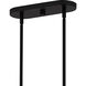 Cleo 3 Light 44.25 inch Matte Black Linear Chandelier Ceiling Light, Large