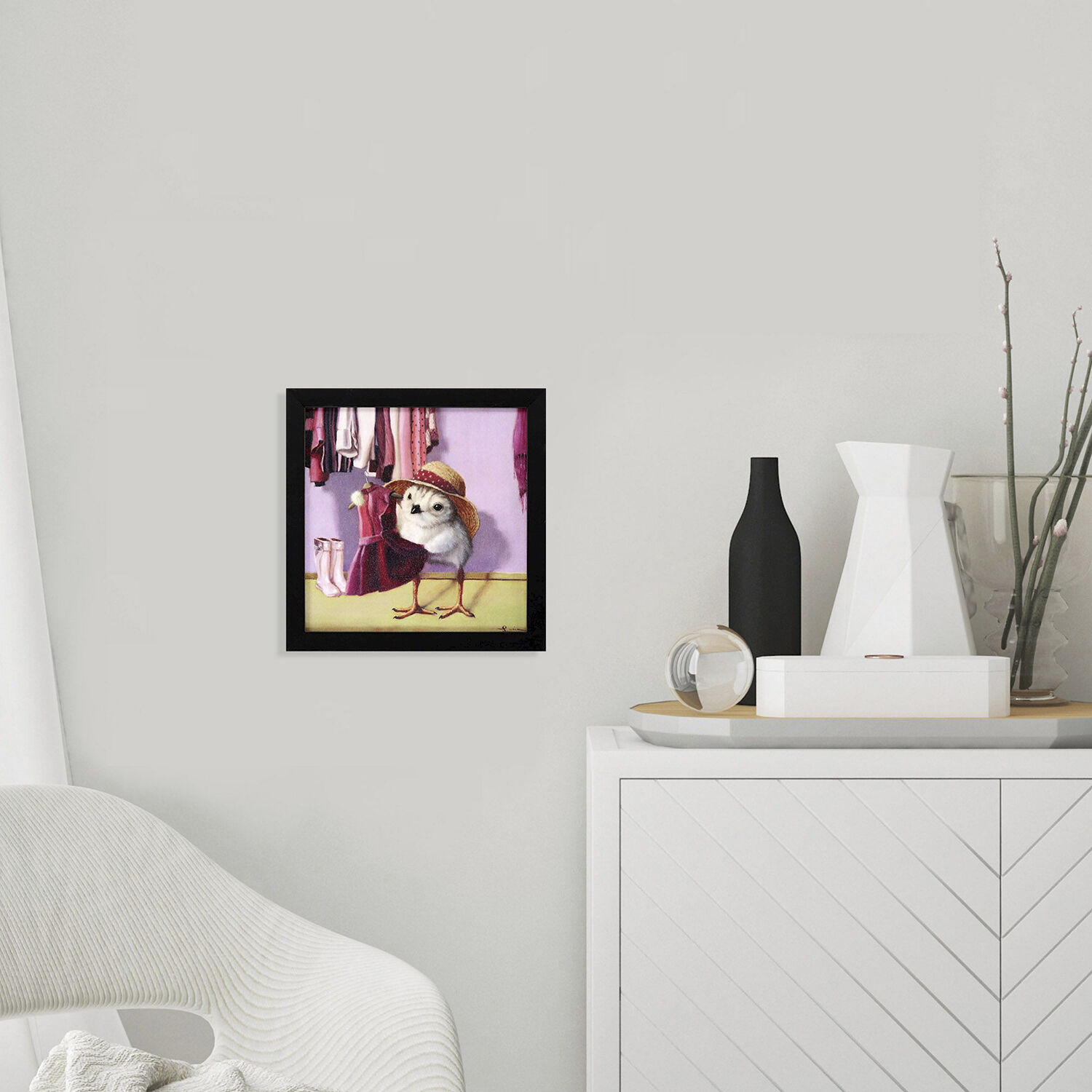 Animals 11 X 11 inch Non-Glass Framed Art, Propac