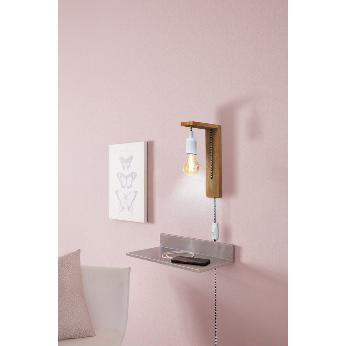 Tocopilla 1 Light 2.36 inch Natural Wood Sconce Wall Light