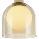 Juna 6 Light 25.2 inch Brass and Travertine Pendant Ceiling Light