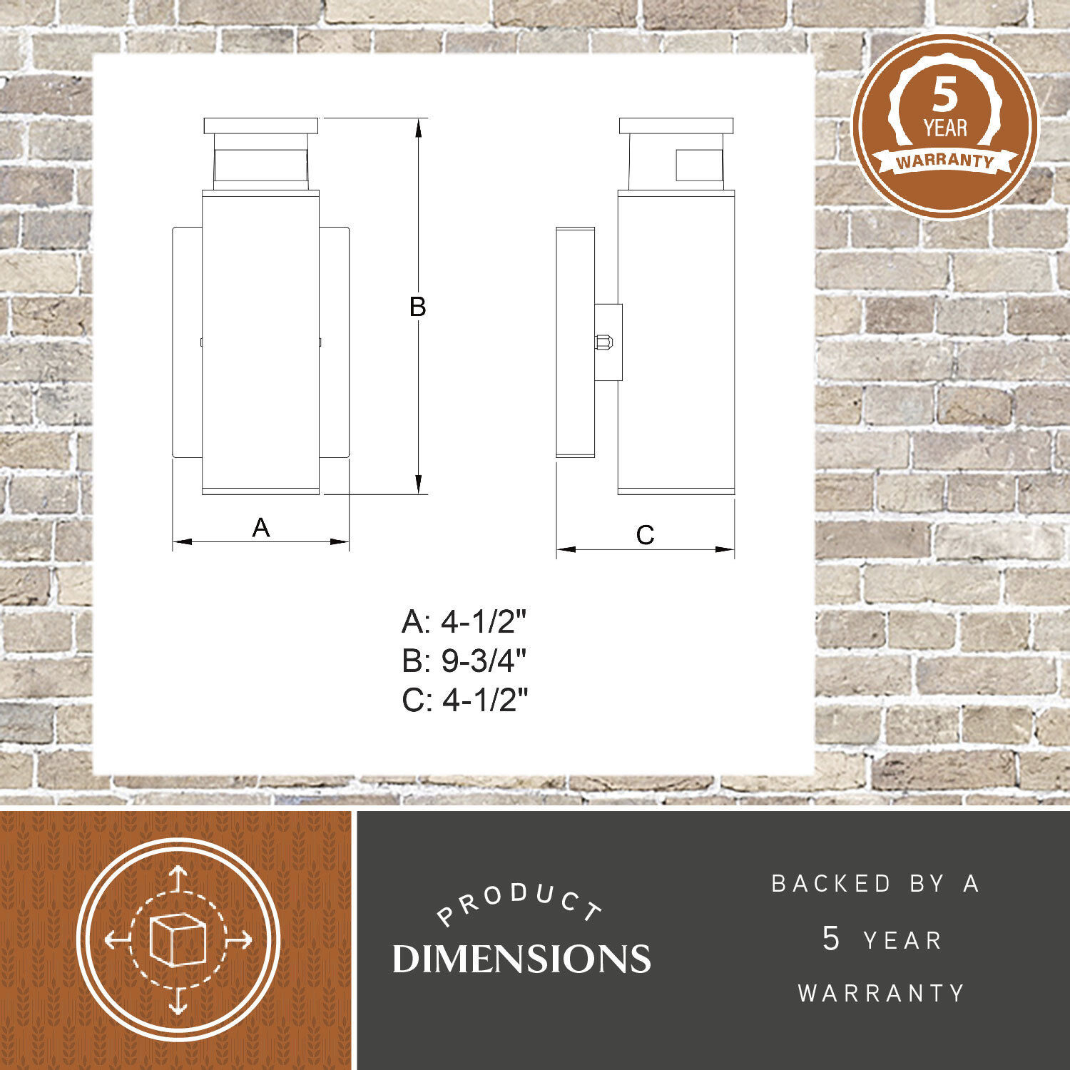 Chiasso Textured Black Outdoor Motion Sensor