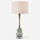 Sanctuary 35.25 inch 150.00 watt Greenish-Gray Glass with Brass and Crystal Table Lamp Portable Light