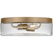 Rhett LED 12 inch Satin Brass Flush Mount Ceiling Light