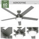 Aerodyne 60 inch Matte Silver Ceiling Fan