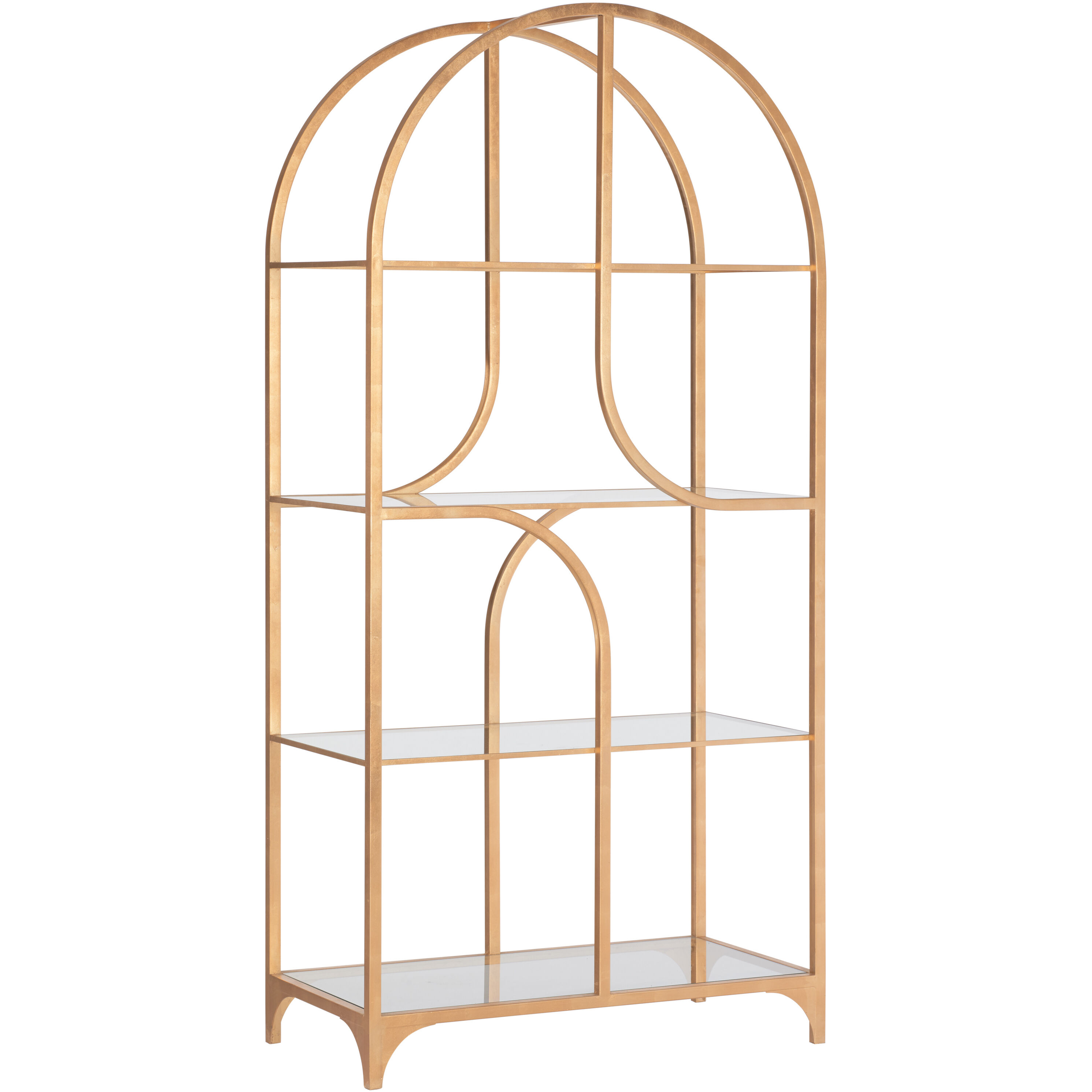 Atwood 82 X 40 inch Gold Etagere