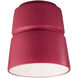 Radiance Collection 1 Light 7.5 inch White Crackle Outdoor Flush-Mount