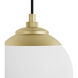 Hepburn 3 Light 7.25 inch Modern Brass Linear Cluster Pendant Ceiling Light, Medium