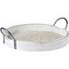 Fabian Weathered White with Bleached and Silver Tray, Set of 2