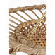 AERIN Elona LED 24 inch Hand-Rubbed Antique Brass Chandelier Ceiling Light in Natural Wicker
