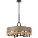 Silver Creek 4 Light 24 inch Stone Grey/Coal/Brushed Nickel Chandelier Ceiling Light