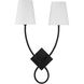 Barclay 2 Light 15.5 inch Matte Black Wall Sconce Wall Light