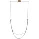 Ayers LED 43.25 inch Champagne Gold and Black and Brown Linear Chandelier Ceiling Light