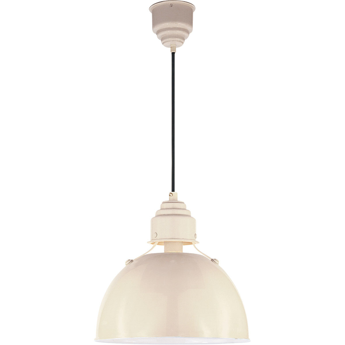 Visual Comfort Signature Collection Thomas O'Brien Eugene 1 Light 12 inch Lightly Antique White Pendant Ceiling Light in Antique White Paint, Small TOB5012AW - Open Box