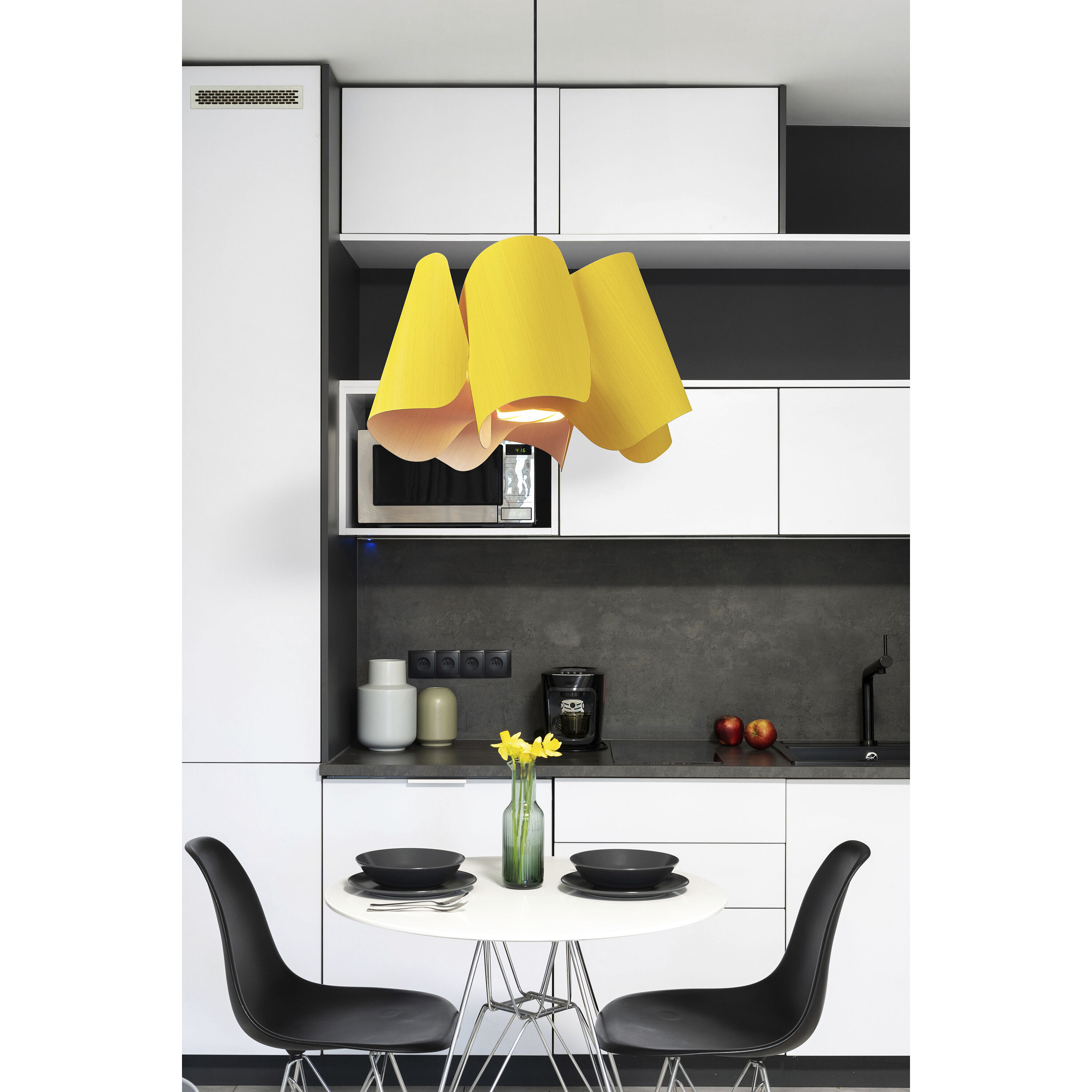 Camila 1 Light 26.4 inch Yellow Pendant Ceiling Light in Yellow/Ash, WEP Collection