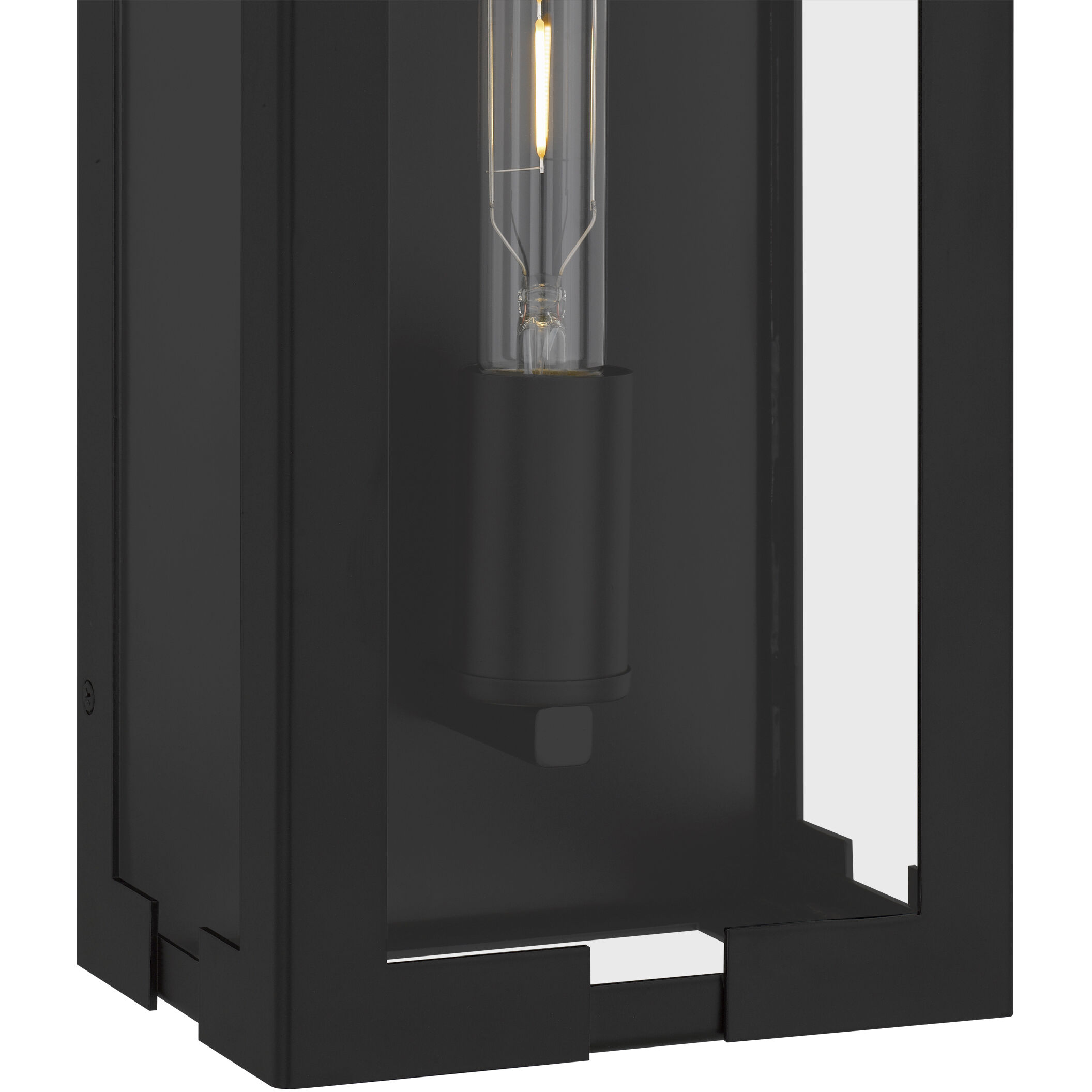 Young 1 Light 18 inch Matte Black Outdoor Wall Lantern