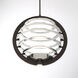 Ombra LED 19 inch Dark Bronze and Polished Nickel Chandelier Ceiling Light