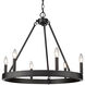 Alastair 24 inch 60.00 watt Matte Black Chandelier Ceiling Light
