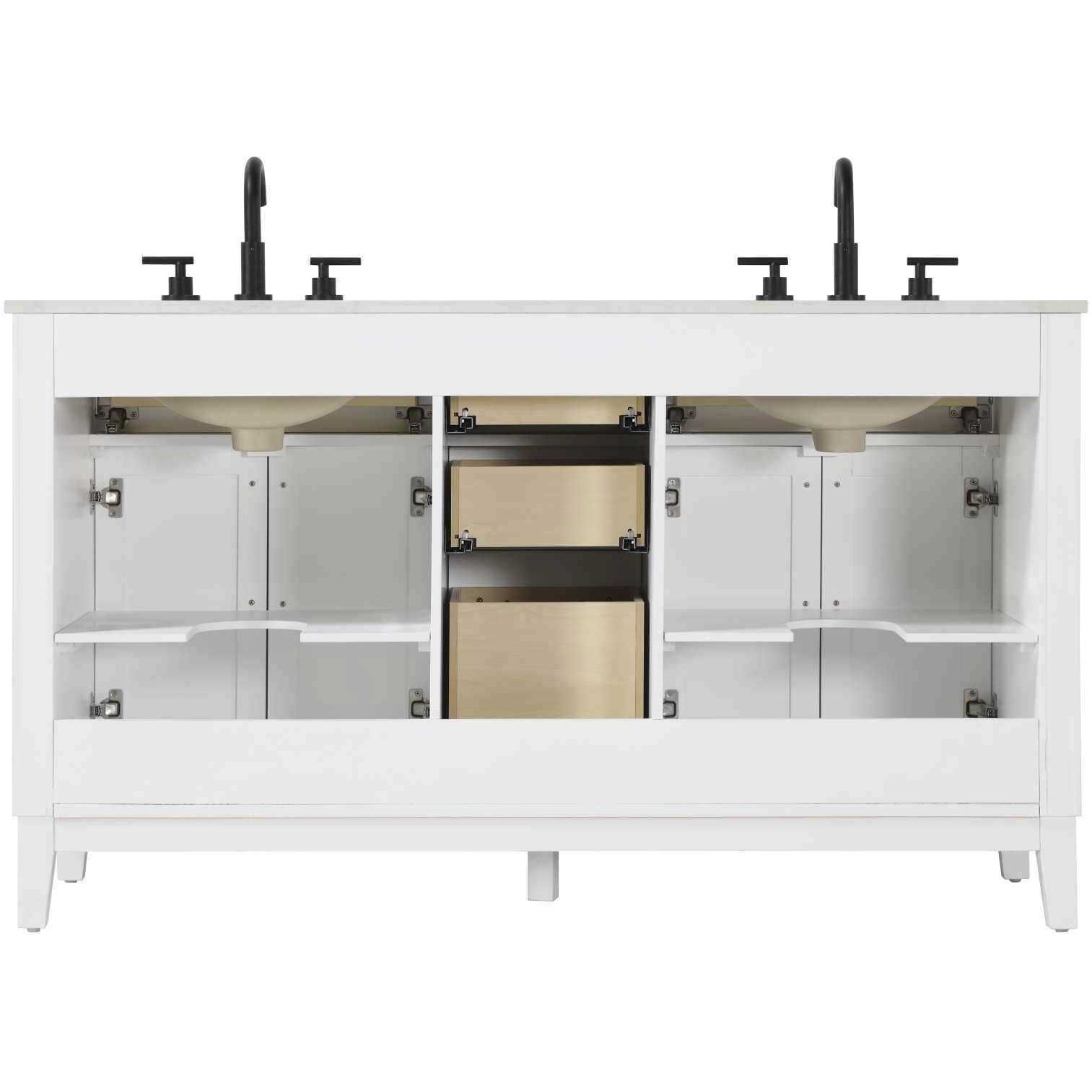 Virginia 60 X 35 inch White Bathroom Vanity Cabinet