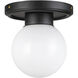 Alora Mood Fiore 1 Light 6 inch Matte Black Semi-Flush Mount Ceiling Light