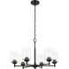 Winslow 6 Light Black Chandelier Ceiling Light, Large