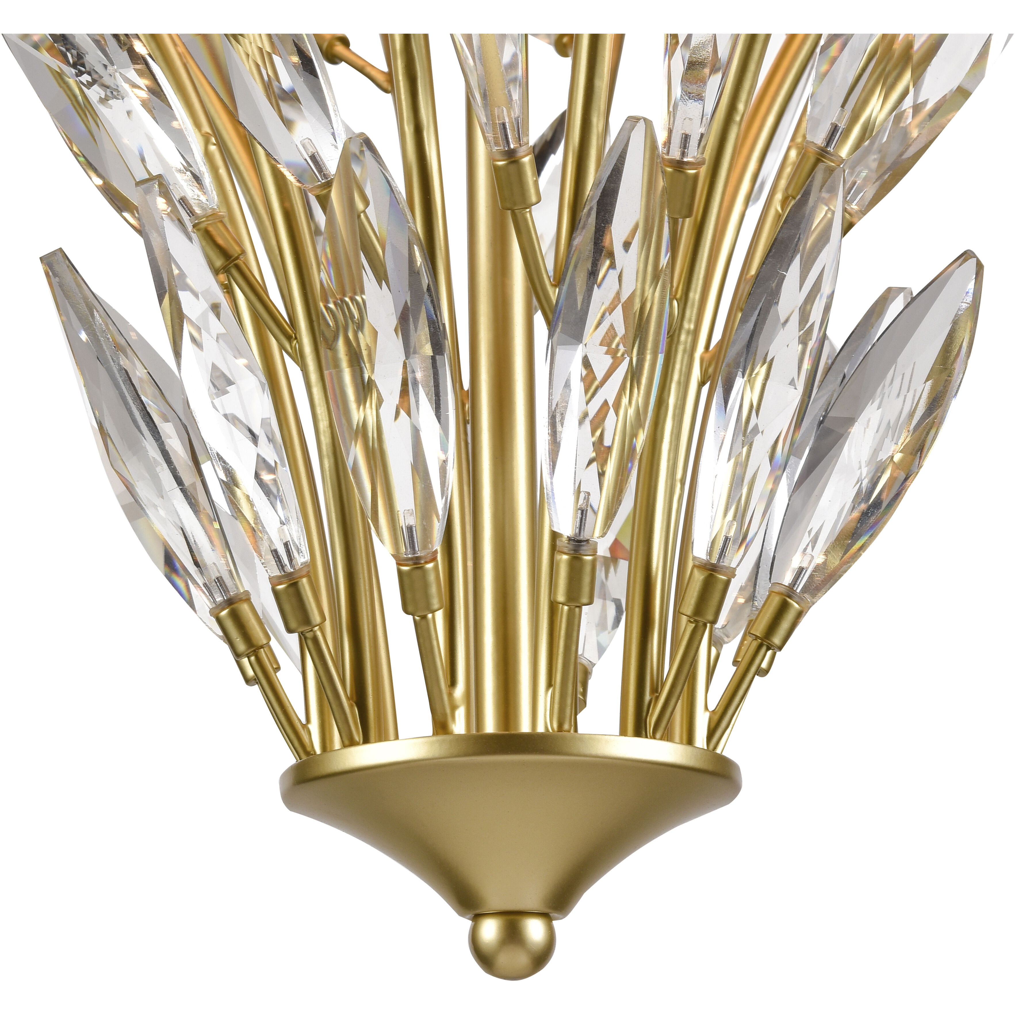 Flora Grace 12 Light 50 inch Champagne Gold Chandelier Ceiling Light