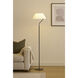 Geraldine 63.5 inch 60 watt Matte Black Floor Lamp Portable Light in White