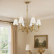 Cheshire 31.25 inch 60.00 watt Vintage Gold Chandelier Ceiling Light
