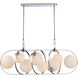 Concentro 8 Light 56 inch Polished Chrome Linear Chandelier Ceiling Light
