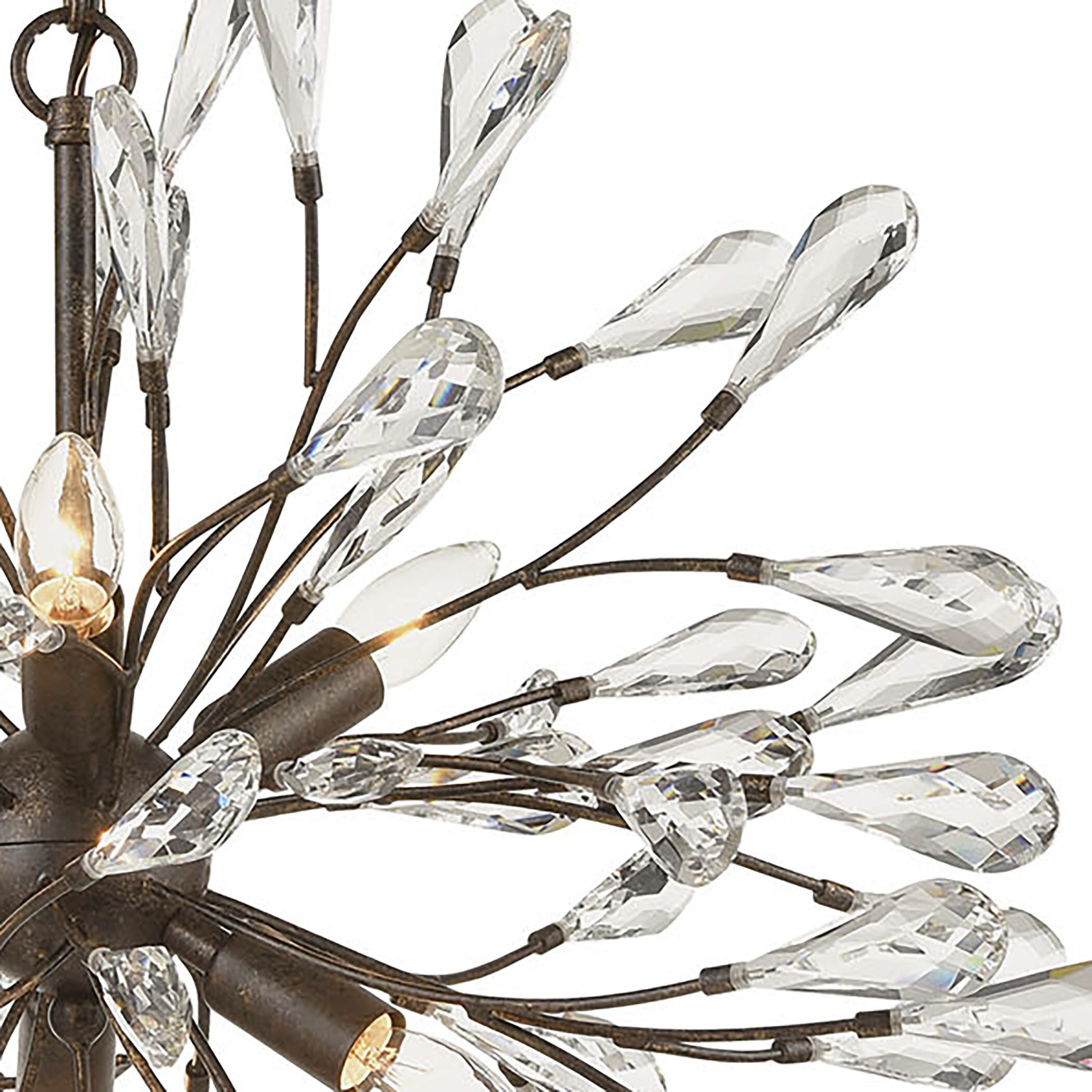 Crislett 6 Light 25 inch Sunglow Bronze Chandelier Ceiling Light