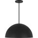 Half Round LED 23.63 inch Sand Black Outdoor Pendant