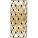 Windsor 2 Light 8 inch French Gold and Matte Black Wall Sconce Wall Light