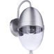 Sivo Outdoor Wall Mount in Satin Aluminum, Medium
