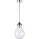 Genesis 1 Light 9.88 inch Polished Chrome Mini Pendant Ceiling Light