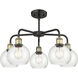 Athens 5 Light 24 inch Black Antique Brass Chandelier Ceiling Light in Seedy