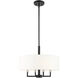 Meridian 4 Light 18 inch Black Pendant Chandelier Ceiling Light