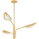 Levin 3 Light 40 inch Aged Brass Chandelier Ceiling Light