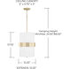 Sutton 2 Light 12 inch Soft Gold Pendant Ceiling Light
