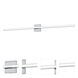 Alexander LED 47.5 inch Polished Chrome Linear Vanity Wall Light, Color Changing