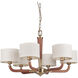 Gallery Huxley 6 Light 34.6 inch Vintage Brass Chandelier Ceiling Light, Gallery Collection