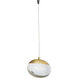 Athena LED 2.4 inch Matte Black and Brushed Brass Pendant Ceiling Light